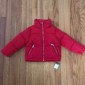 Girl/boy red puffer jacket